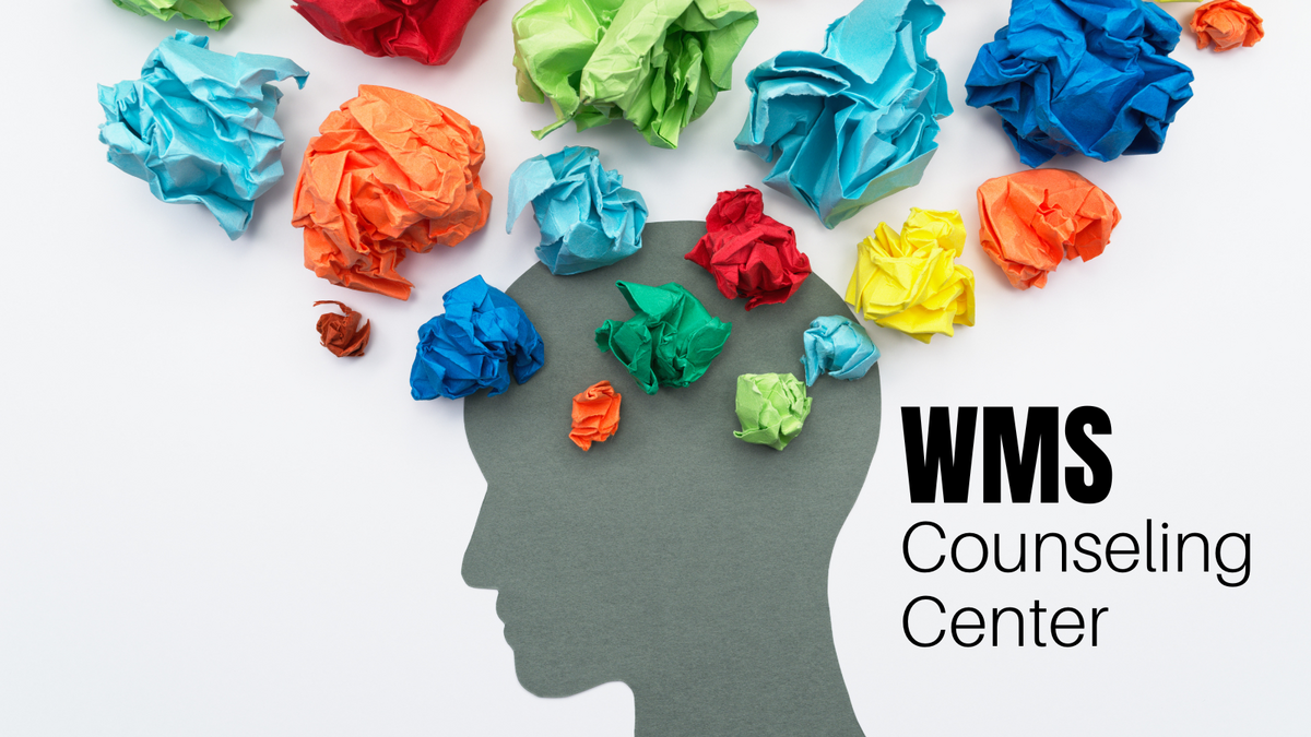 WMS counseling center - profile image with color paper wads